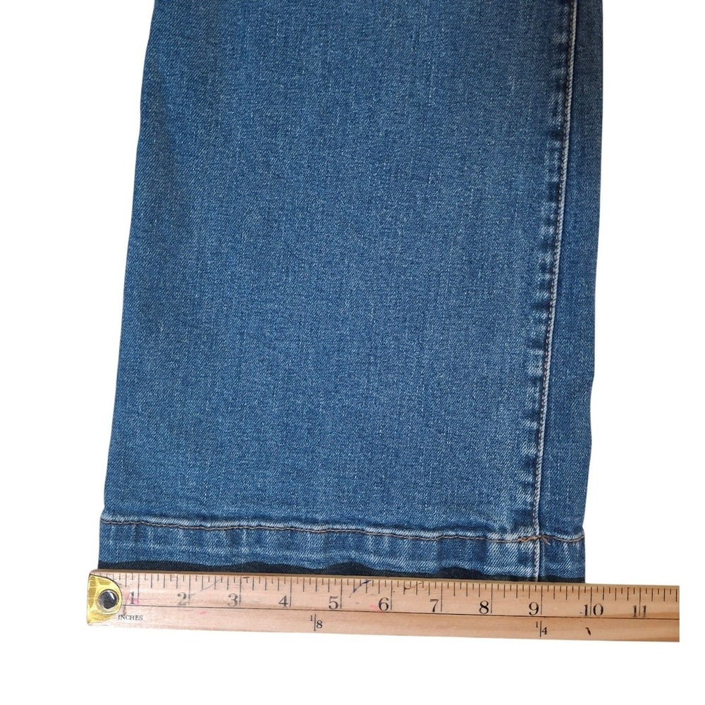 Wrangler Retro Flare Leg Jeans 33x32 Medium Wash Adjustable Waist Stretch - Picture 10 of 11